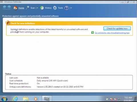 Configure Windows Defender on Windows 7 for Security