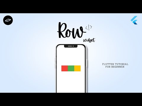 Creating a Row Widget in Flutter for App Layouts