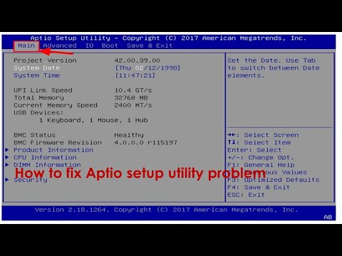 Using ASUS Laptop Aptio Setup Utility for BIOS Configuration