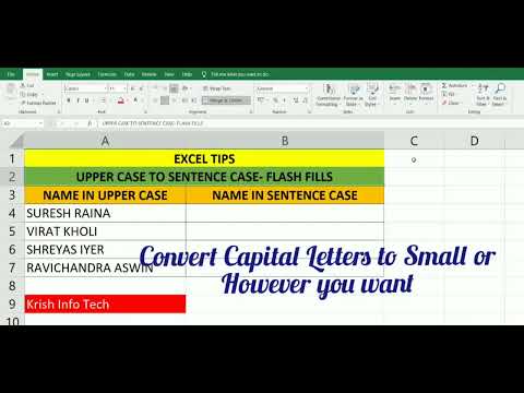 Excel Shortcut for Changing Small Letters to Capital Letters