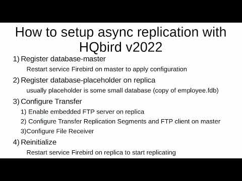 Configuring Firebird for High Availability and Scalability