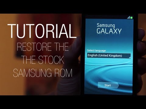 Installing Stock ROM Firmware for Device Restoration