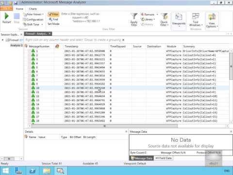 Configure Microsoft Message Analyzer for Network Traffic Analysis
