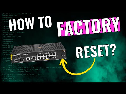 Resetting Aruba Switch for Network Configuration and Recovery
