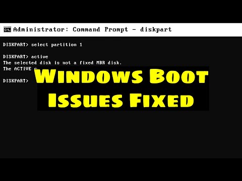 Recovering Fixed MBR Disk for System Boot Issues