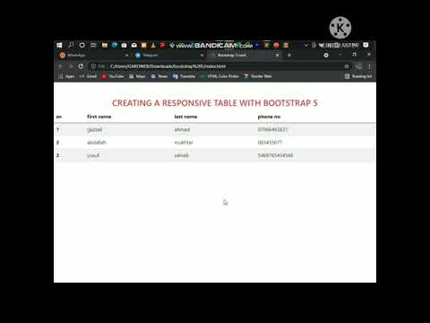 Creating Responsive DataTables with Bootstrap 5 Framework
