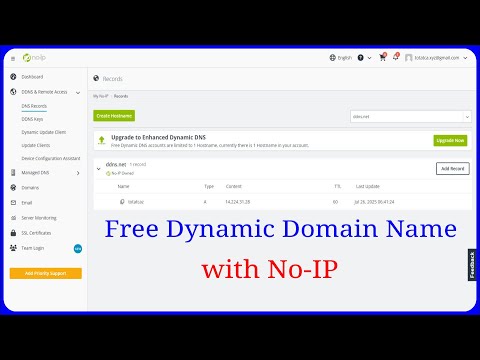 Creating a DynDNS Account for Dynamic IP Management