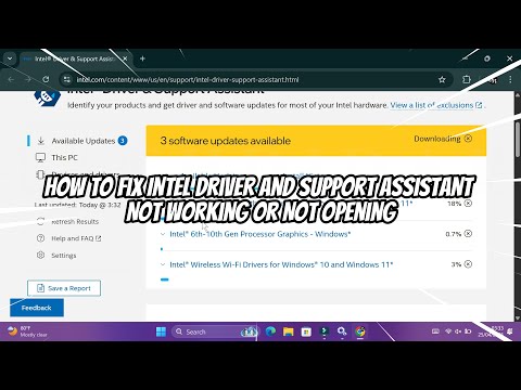 Fix Intel Driver Support Assistant Not Working Issues