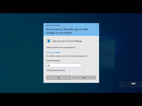User Account Control Settings Management in Windows