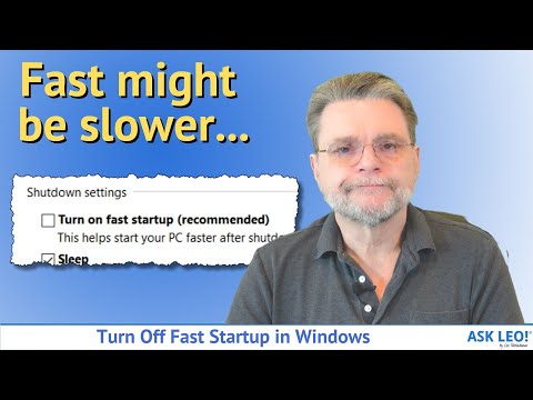 Disabling Windows Fast Startup for Improved Boot Performance