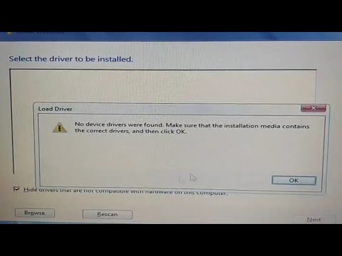Installing Windows 7 Drivers When Not Found by System