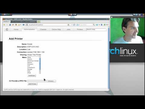 Setup Arch Network Printer for Linux Systems