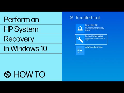 Perform Recovery on Windows 10 for System Restoration