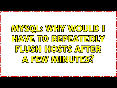 Flushing Hosts in MySQL for Optimal Database Management