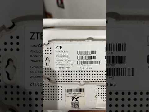 Find Default Password for ZTE F618 Router