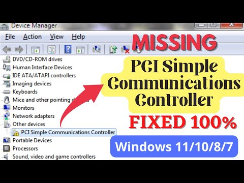 Installing PCI Simple Communications Controller Driver in Windows