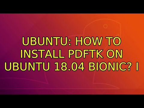 Install PDFTK on Ubuntu for Efficient PDF Management