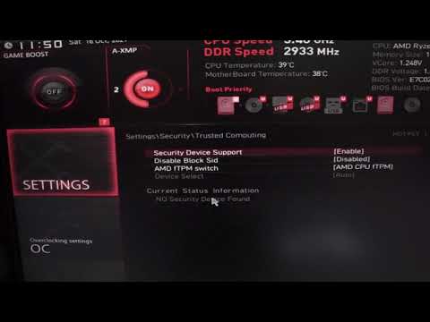 Configuring B450 Tomahawk Max TPM for Security