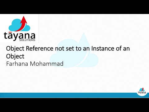 Resolving Object Reference Not Set to an Instance Errors